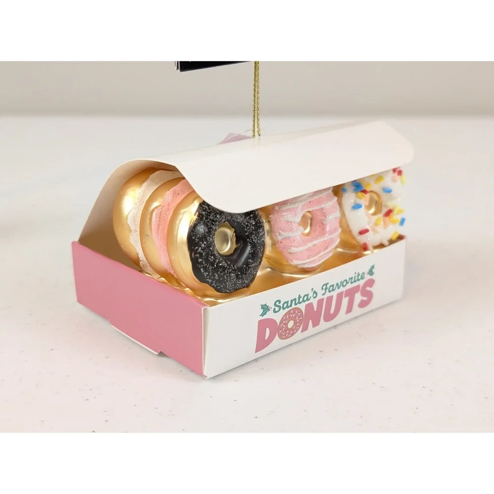 Robert Stanley Box of Donuts Christmas Ornament Bakery Dessert Food Decor 3.69